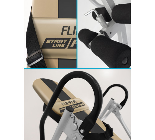 Инверсионный стол FLIPPER бежево-серый c подушкой