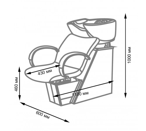 Парикмахерская мойка МД-05