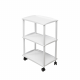 Столик металлический, 3 полки, белый