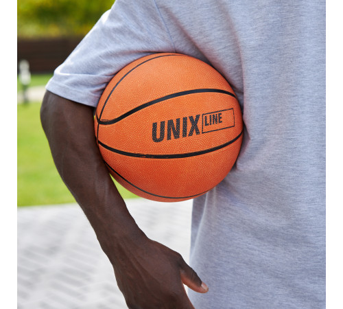 Мяч баскетбольный UNIX Line размер 7 с насосом в комплекте