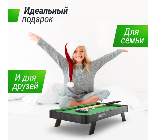 Игровой стол UNIX Line Мини Бильярд настольный (88х47 cм) Black