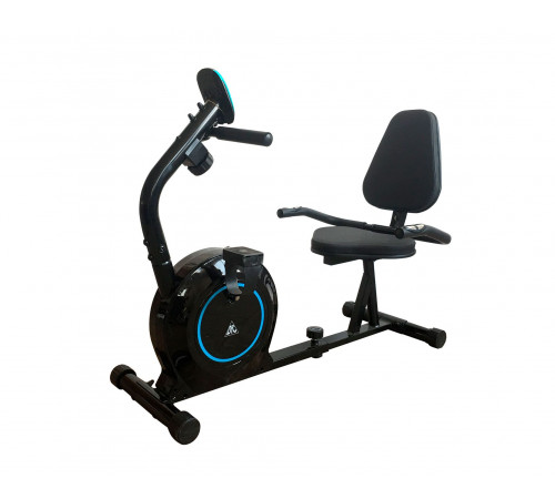 Велотренажер DFC B504R магнитный (черный корпус, голубая полоса)