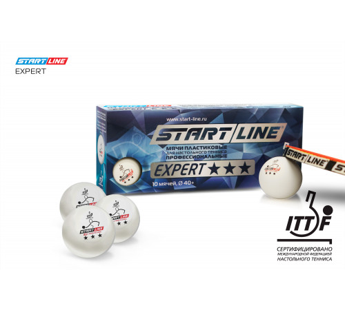 Мячи Start line EXPERT V40+ 3* (ITTF) (10 шт)