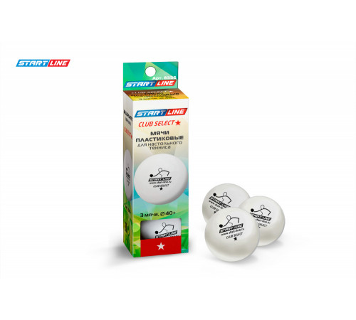 Мячи Start line Club Select 1* New (3 шт, бел.)