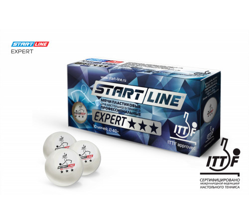 Мячи Start line EXPERT V40+ 3* (ITTF) (10 шт)