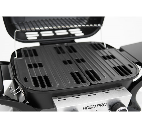 Комплект: Портативный газовый гриль 2 горелки и Подставка складная для газового гриля HOBO PRO