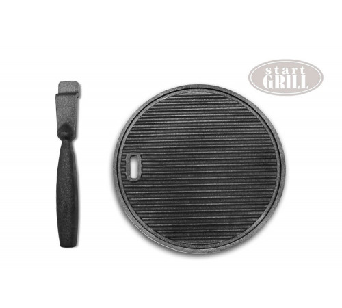 Сковорода чугунная круглая с ручкой